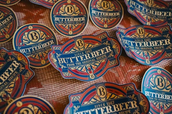Harry Potter Butterbeer Decals Set with Gold Foil Accents