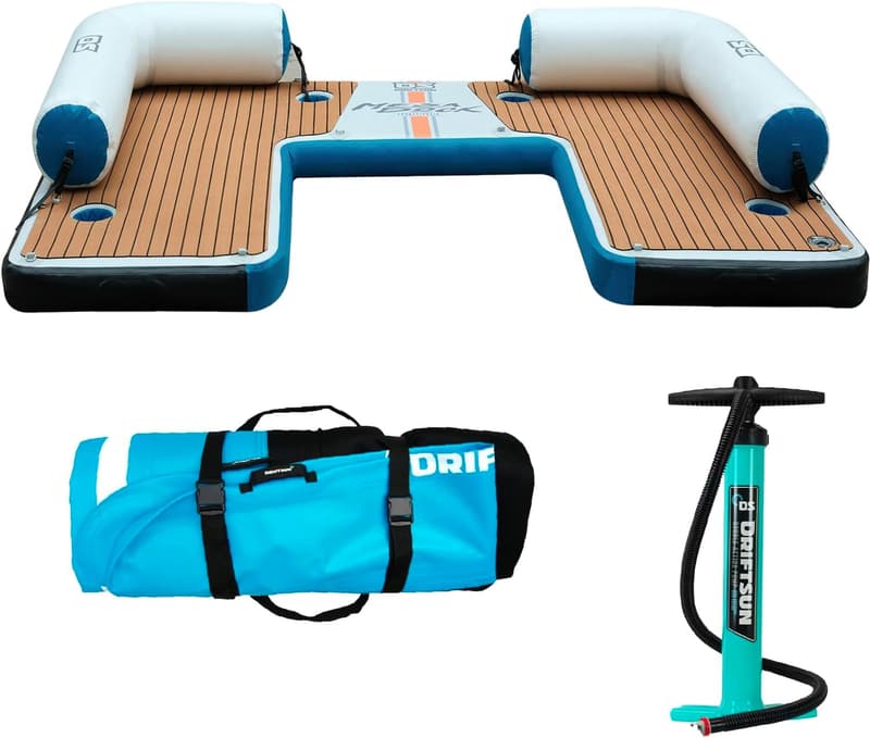 Inflatable Floating Dock Platform - Quick-Inflation Swim Island