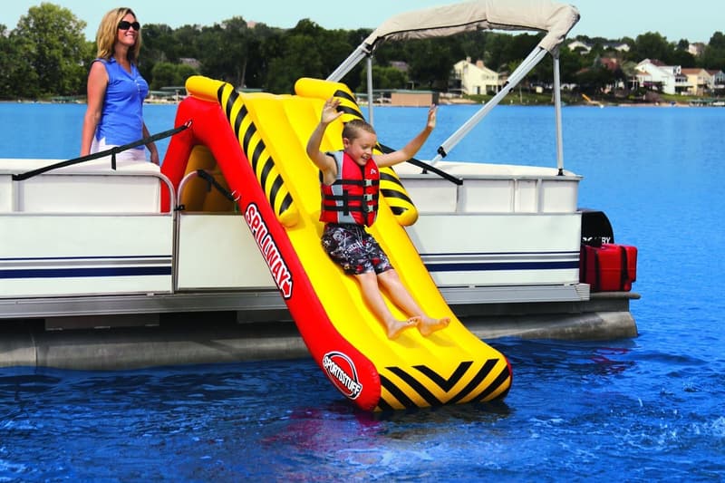 Inflatable Pontoon Slide - SportsStuff Spillway Dock Slide