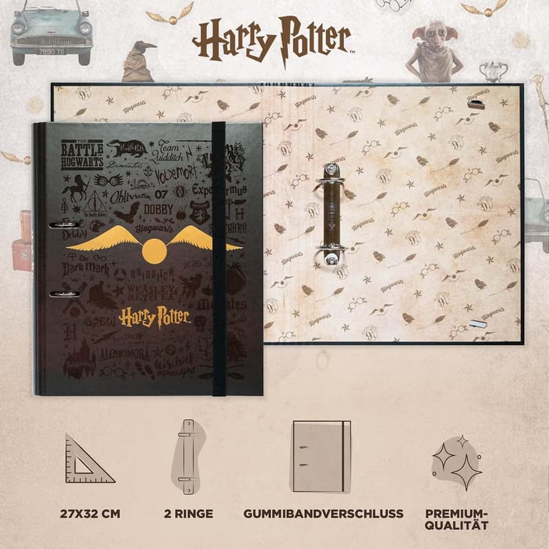 Harry Potter Premium A4 Hard Cover 2-Ring Binder