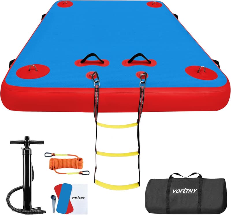 Inflatable Floating Dock for Lakes - Non-Slip Swim Platform