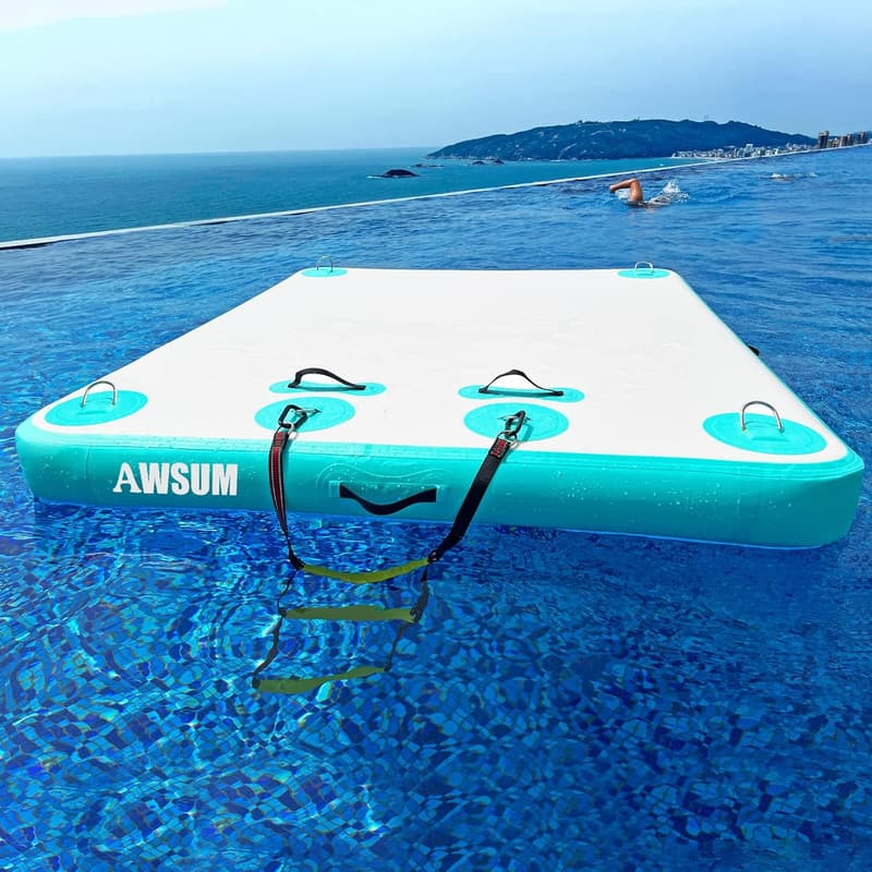 Inflatable Floating Dock Platform with Non-Slip Surface