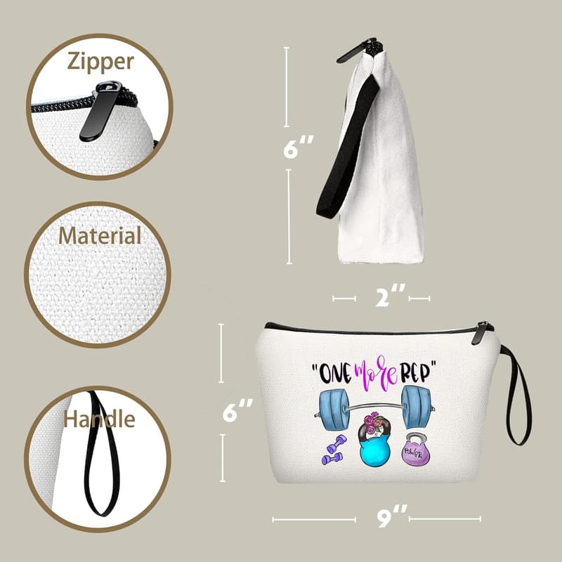 Fitness Gifts for Women - Gym Makeup Bag for Workout Lovers
