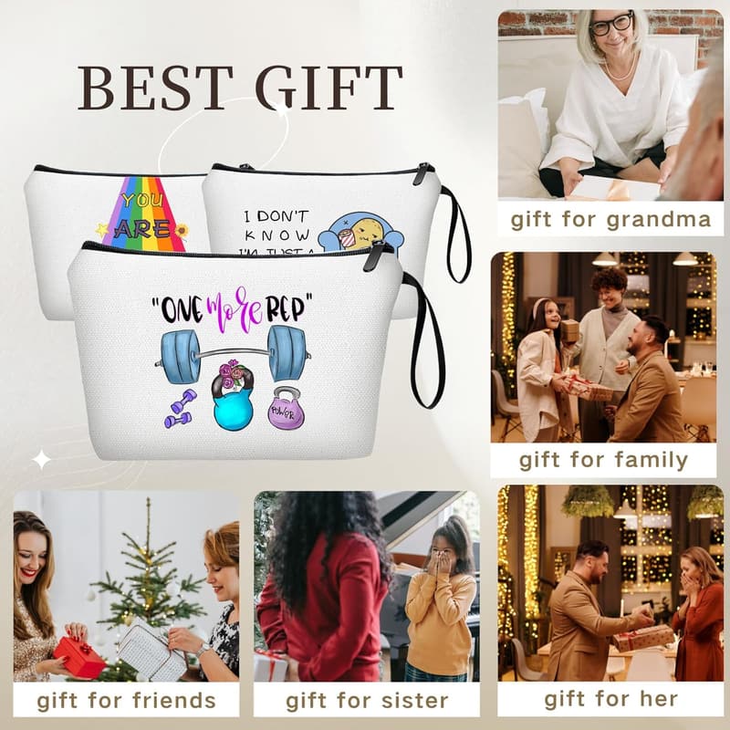 Fitness Gifts for Women - Gym Makeup Bag for Workout Lovers