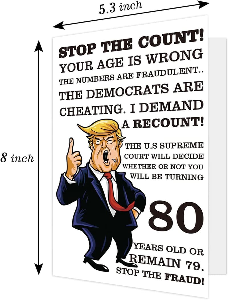 80th Birthday Card - Funny Gift for Friends & Family