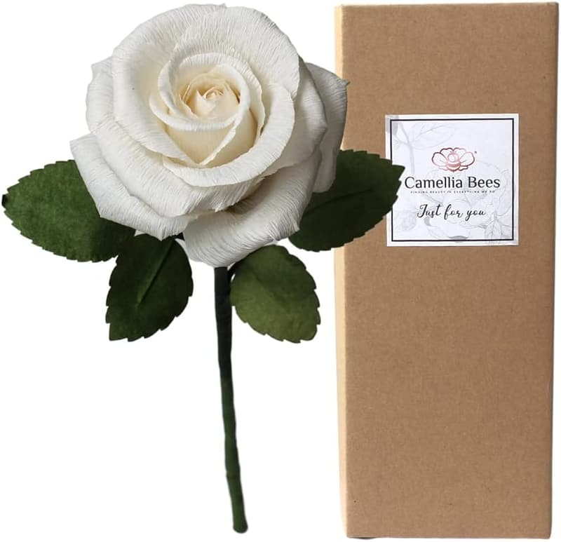 1st Anniversary Handmade Paper Rose Box Gift for Couples