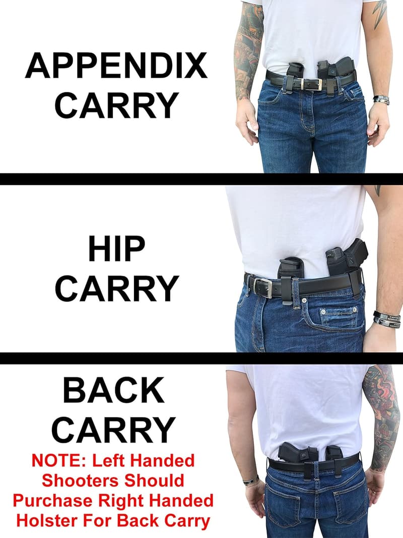 Universal IWB Holster for Concealed Carry - Fits Most Firearms