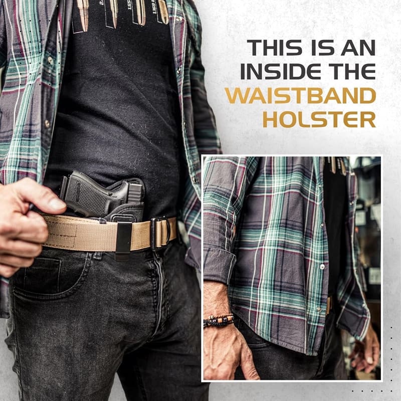 Concealed Carry Holster - Nobuck ECO Leather for Mid & Full Size Firearms