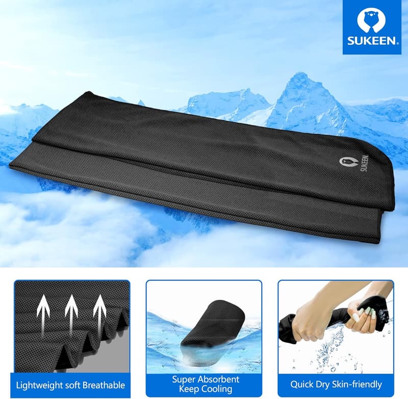 Cooling Towel Set - Soft, Breathable Microfiber for Sports & Yoga