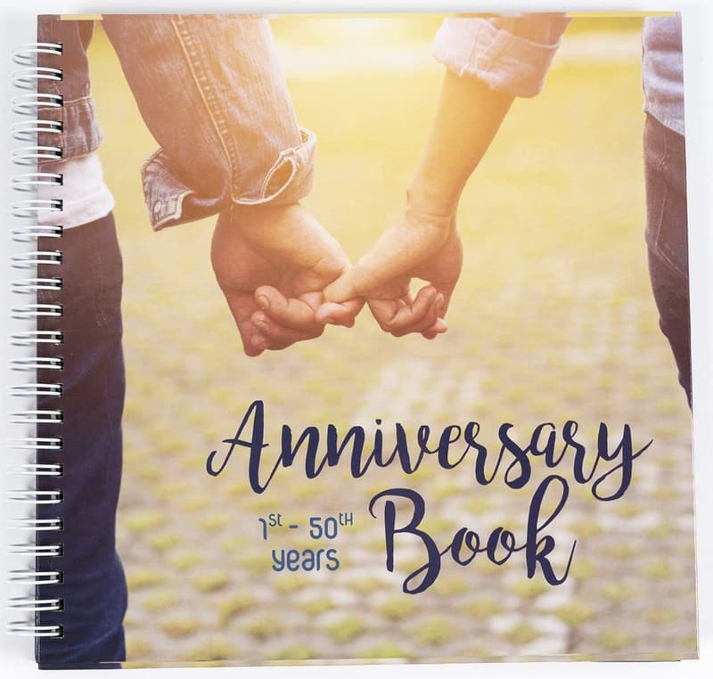 Wedding Memory Book: Hardcover Journal for Anniversaries 1-50