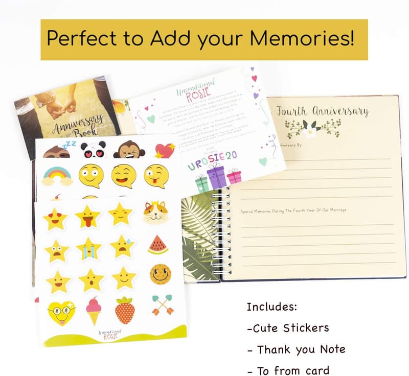 Wedding Memory Book: Hardcover Journal for Anniversaries 1-50