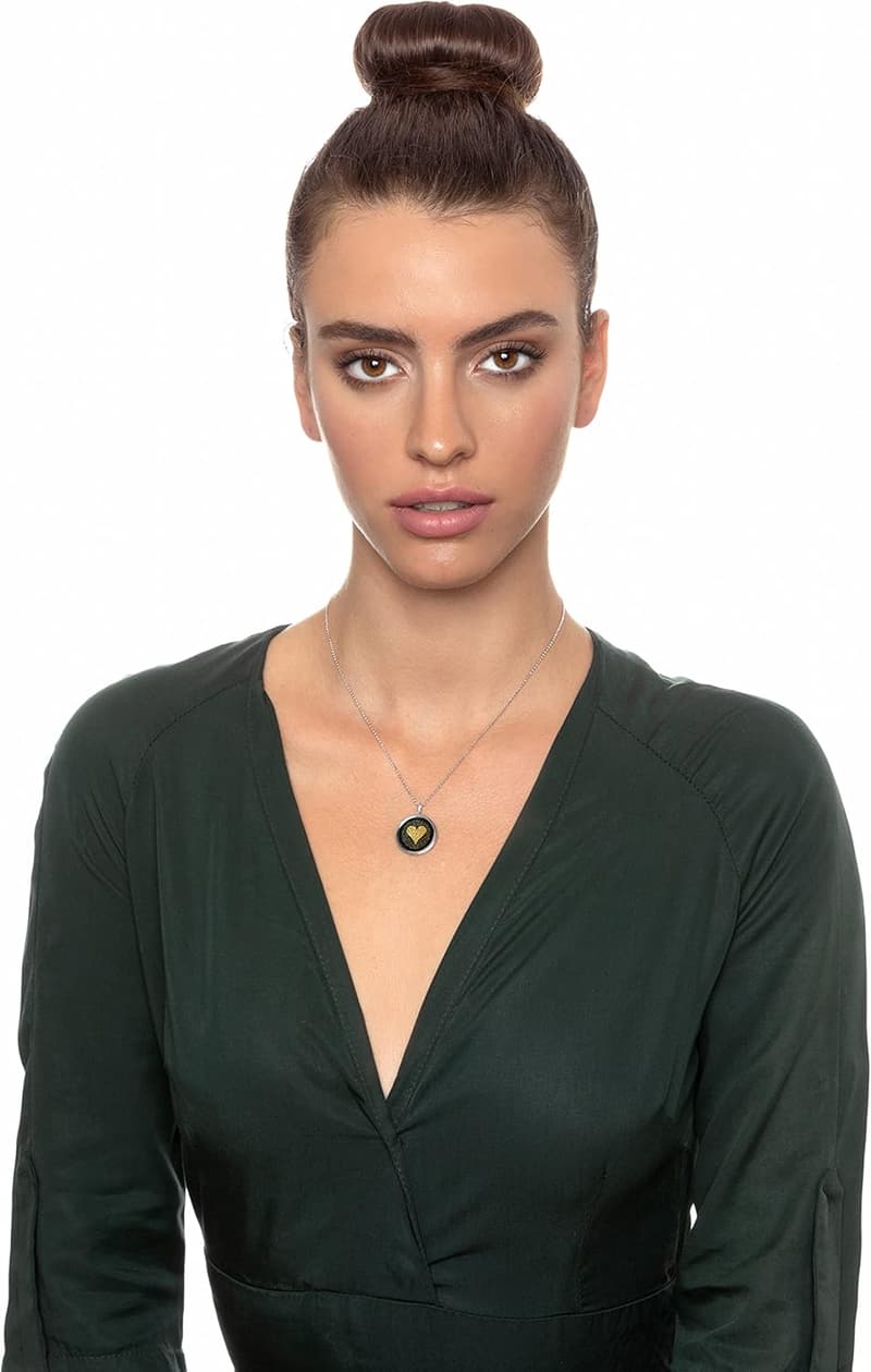I Love You Necklace - 925 Silver Onyx Pendant for Wife