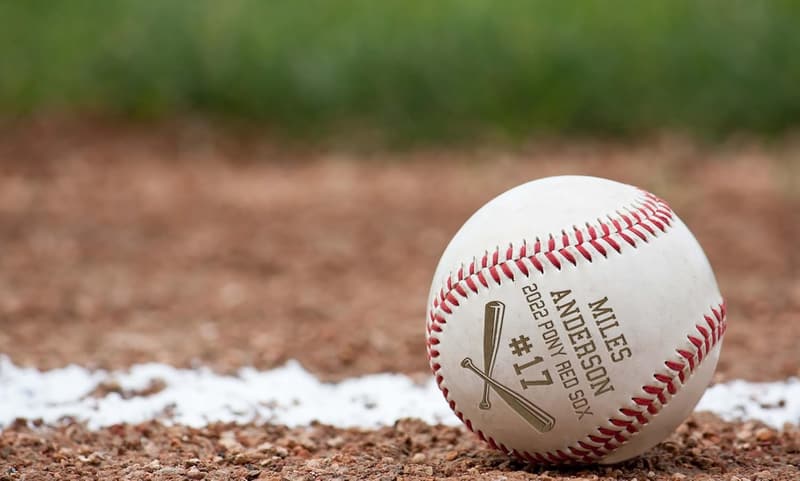 Engraved Leather Baseball Award - Personalized Team Gift