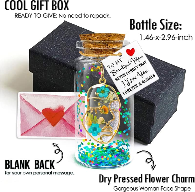 Mother's Day Gift: Dried Flower Message in a Bottle