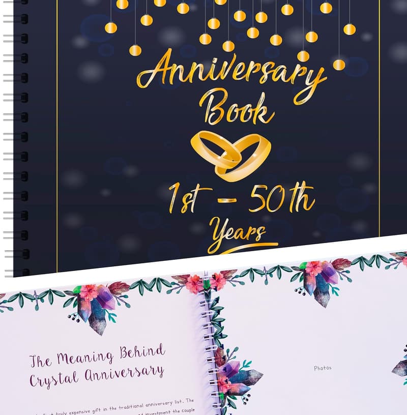 Anniversary Memory Book for Couples | Personalized Hardcover Journal