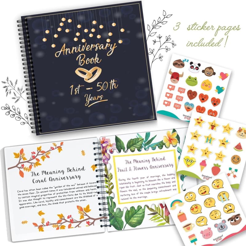 Anniversary Memory Book for Couples | Personalized Hardcover Journal