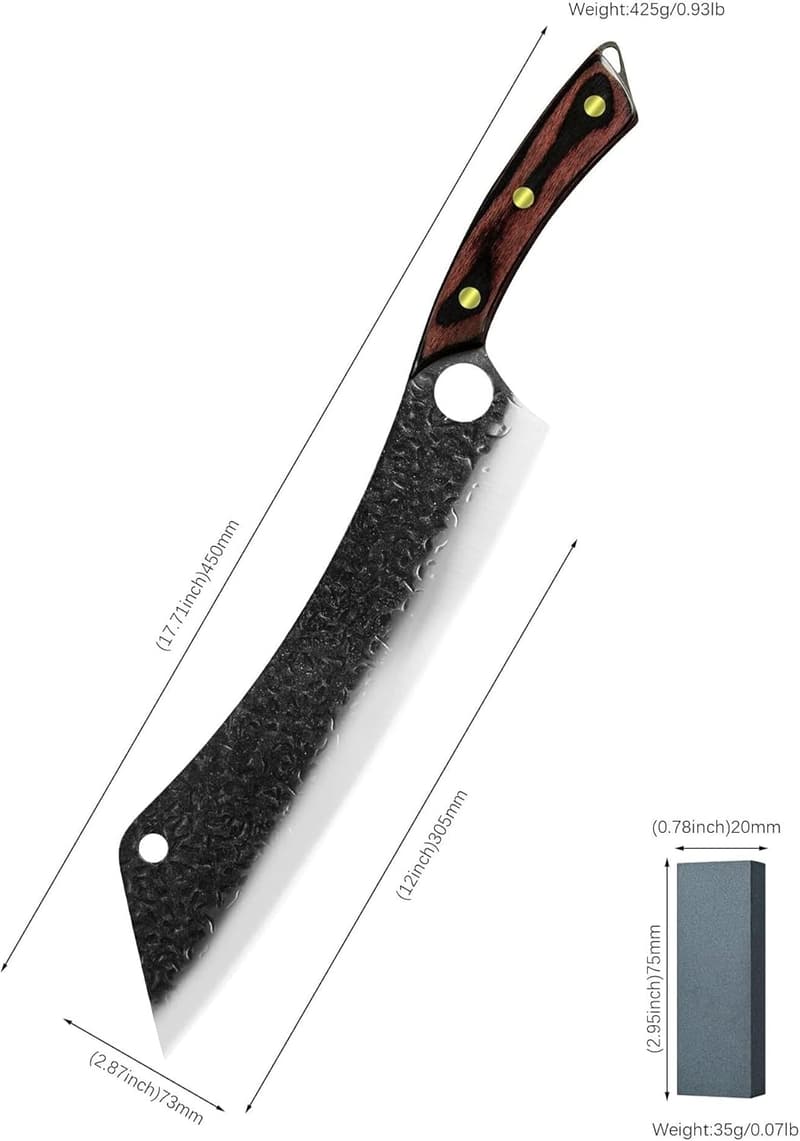 12-Inch Full Tang Chef Knife - Razor Sharp Watermelon Slicer