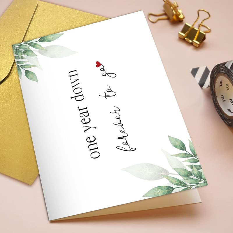 Happy 1st Anniversary Card for Couples