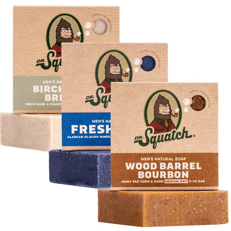 Men's Natural Bar Soap - Cold Process, No Harsh Chemicals (3-Pack)