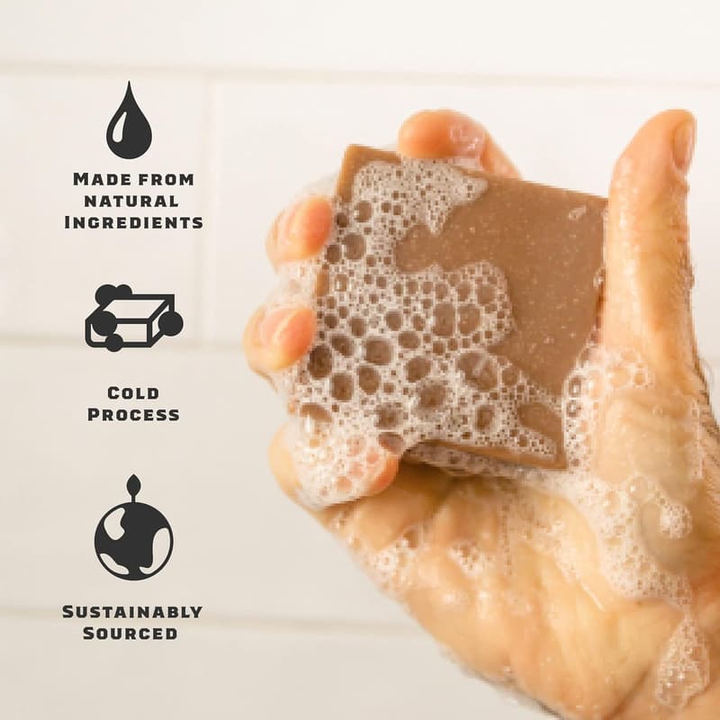 Men's Natural Bar Soap - Cold Process, No Harsh Chemicals (3-Pack)