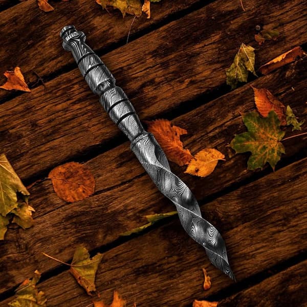 Damascus Steel Knife for Camping and Outdoor Activities