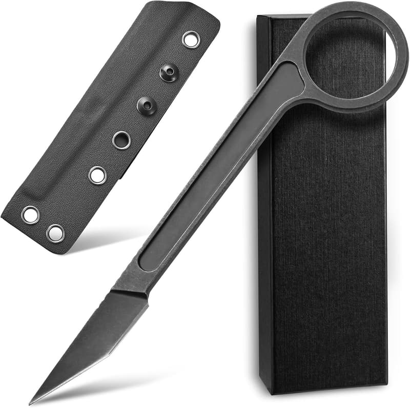 EDC Fixed Blade Knife with D2 Stainless Steel for Outdoor Use