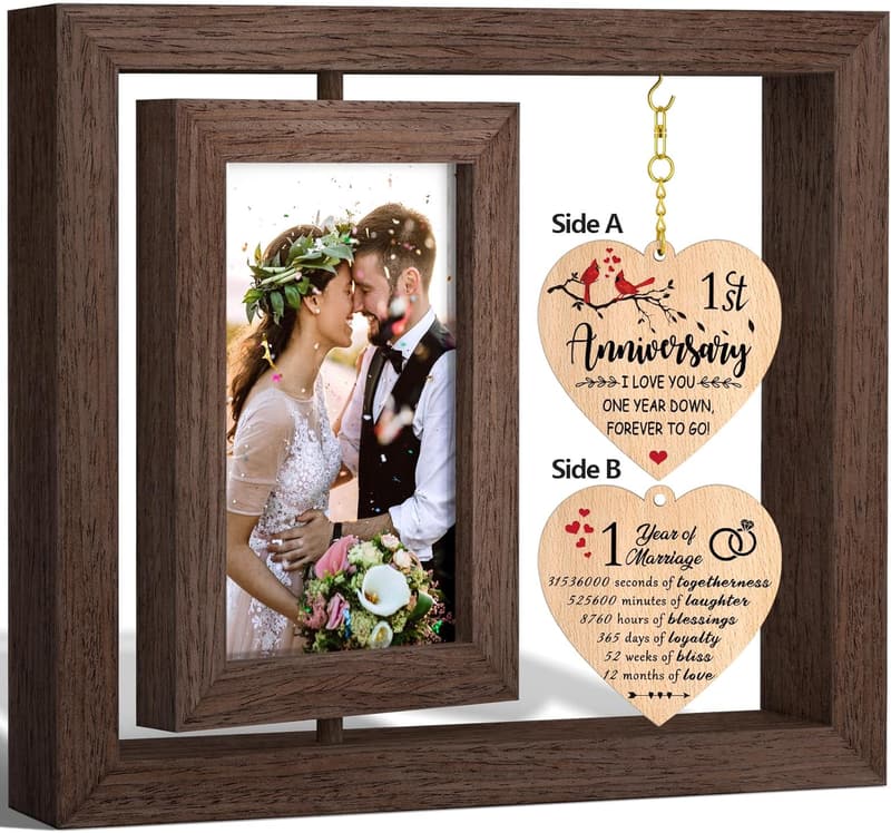 1st Anniversary Picture Frame Gift for Couples