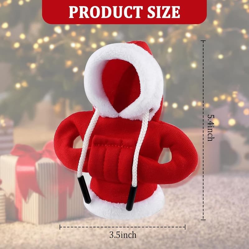 Christmas Hoodie Gear Shift Cover for Cars (Red)