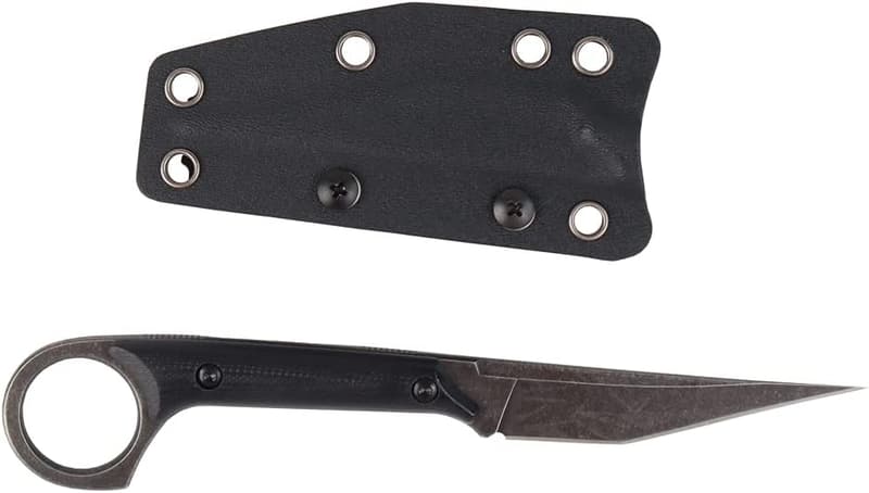 EDC Tactical Knife for Outdoor Survival and Camping (Black)