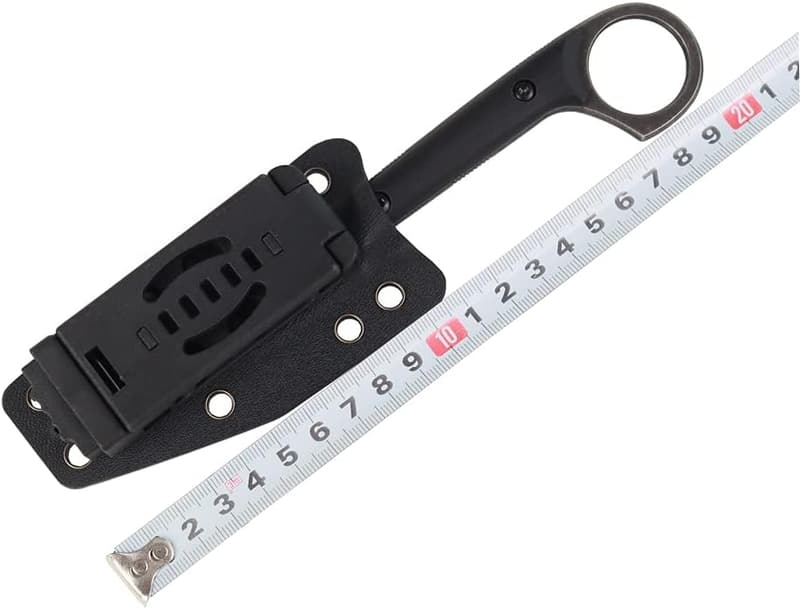 EDC Tactical Knife for Outdoor Survival and Camping (Black)