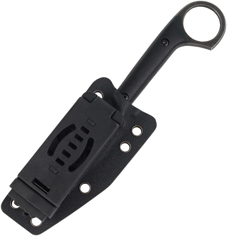 EDC Tactical Knife for Outdoor Survival and Camping (Black)