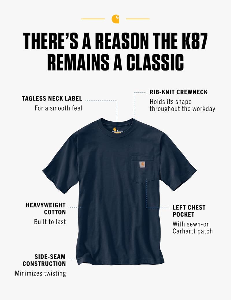 Carhartt Men's Heavyweight Pocket T-Shirt - Loose Fit
