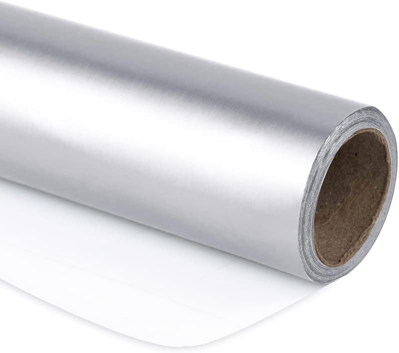 Wedding Silver Metallic Gift Wrap Paper Roll - 17