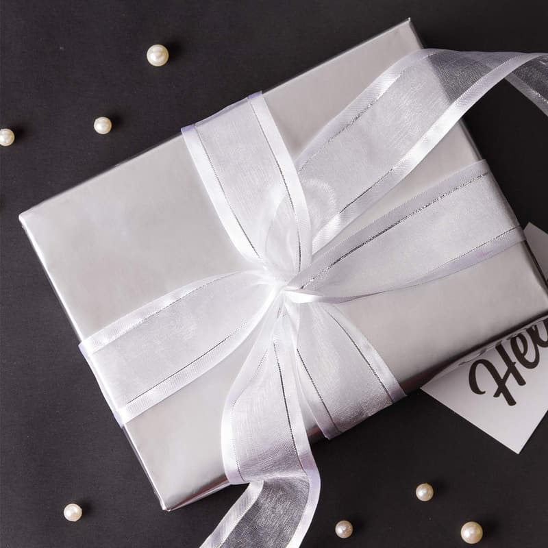 Wedding Silver Metallic Gift Wrap Paper Roll - 17
