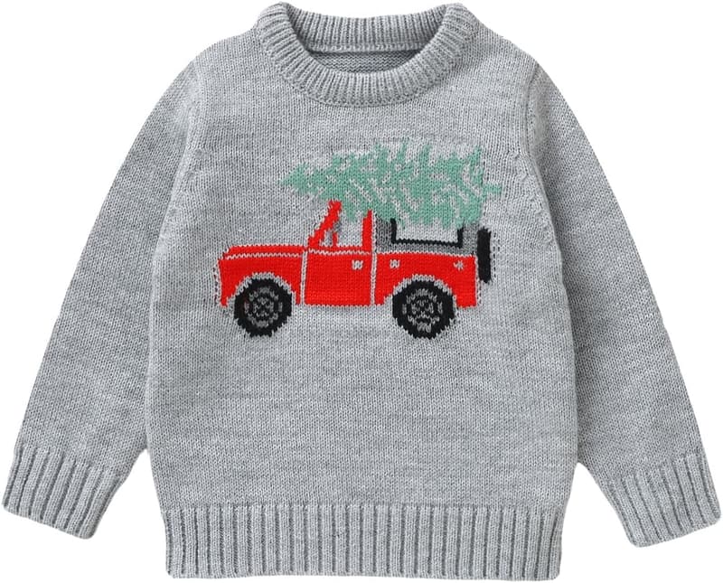 Toddler Boy Christmas Sweater - Long Sleeve Knit