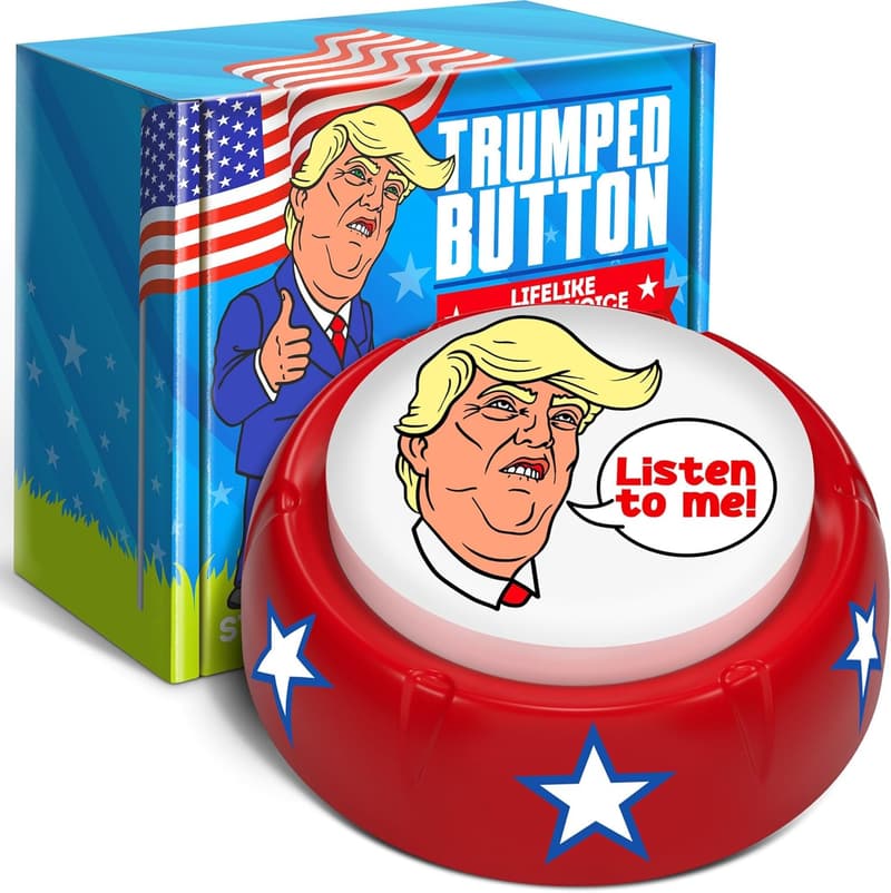 Funny Dad Joke Button with Donald Trump Voice | Gag Gift for Father's Day