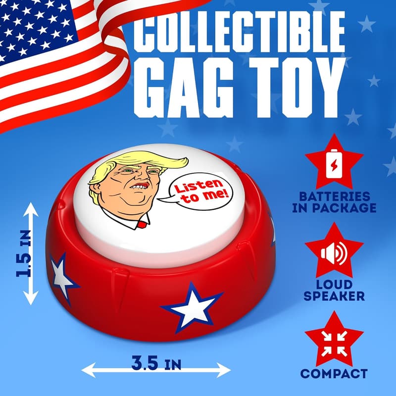 Funny Dad Joke Button with Donald Trump Voice | Gag Gift for Father's Day
