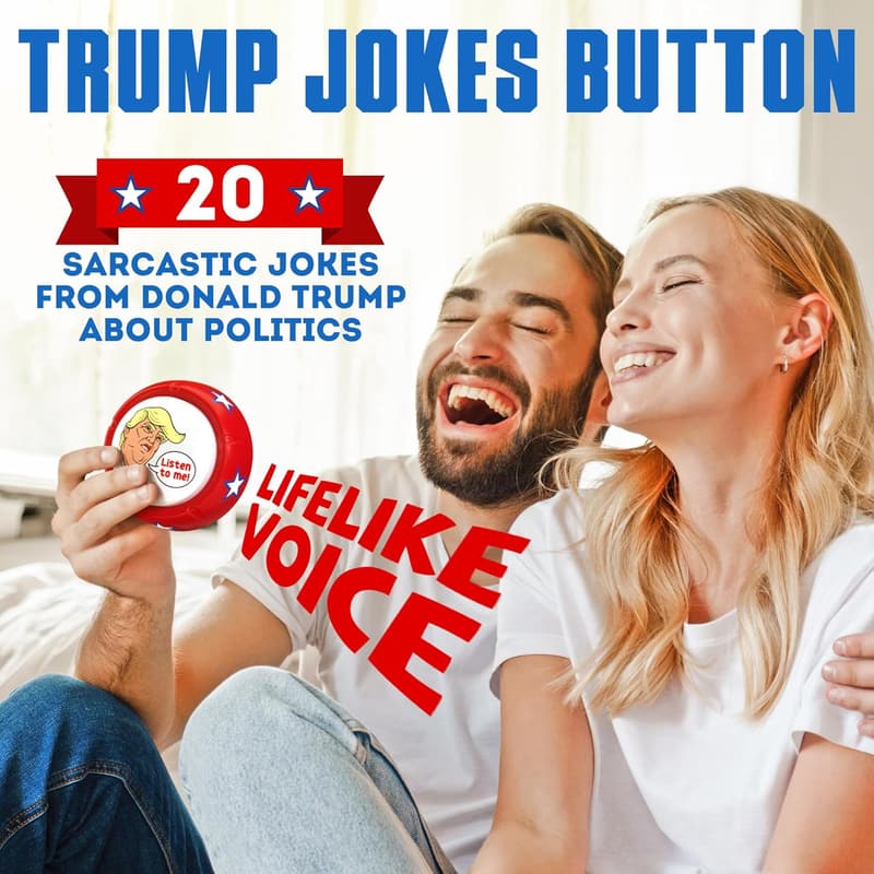 Funny Dad Joke Button with Donald Trump Voice | Gag Gift for Father's Day