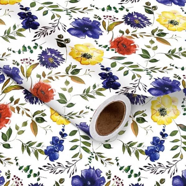 Floral Gift Wrap Roll for Weddings & Anniversaries, 17