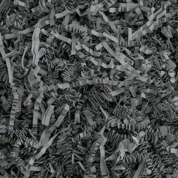 Slate Gray Crinkle Cut Paper Shred Filler - 1 LB for Gifts