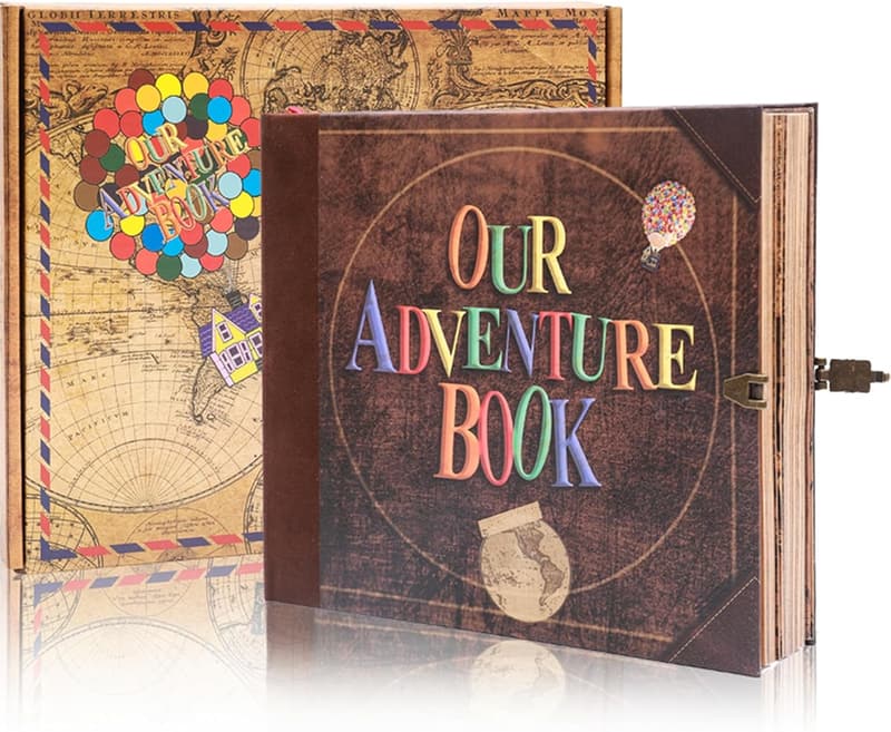 DIY Handmade Adventure Scrapbook with Embossed Leather Cover