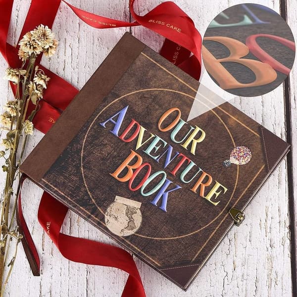 DIY Handmade Adventure Scrapbook with Embossed Leather Cover