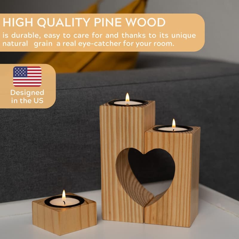 Handmade Tealight Candle Holders Set for Romantic Décor