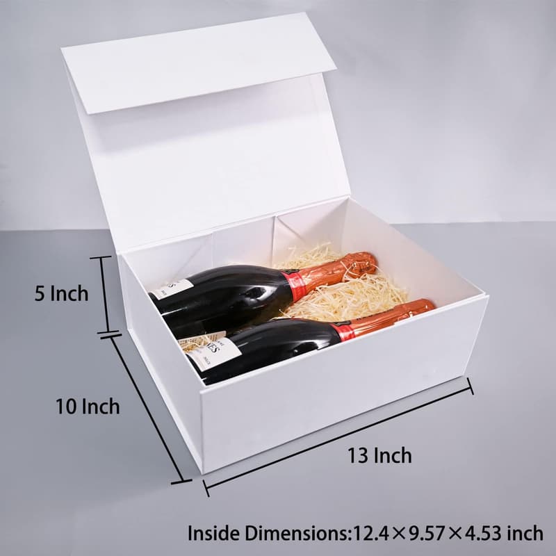 Large Gift Boxes with Lids - 5 Pack White for Anniversary