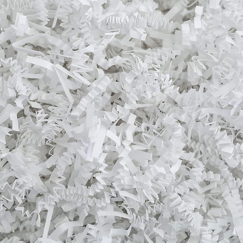 Crinkle Cut Paper Shred Filler - 2 LB - White for Gifts & Baskets
