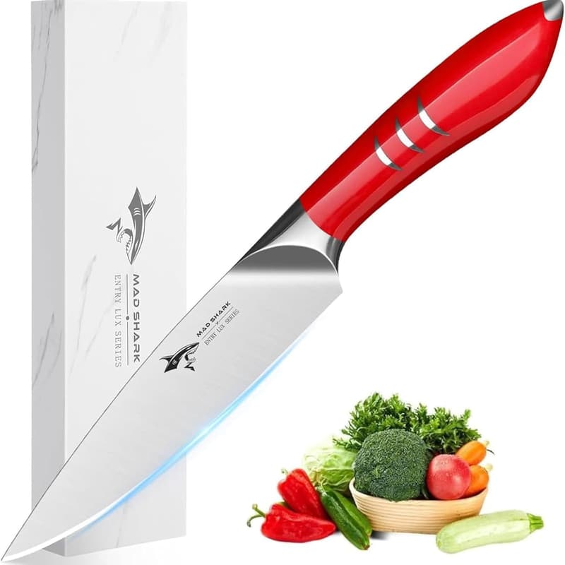 5-Inch German Stainless Steel Fruit Knife with Ergonomic Handle