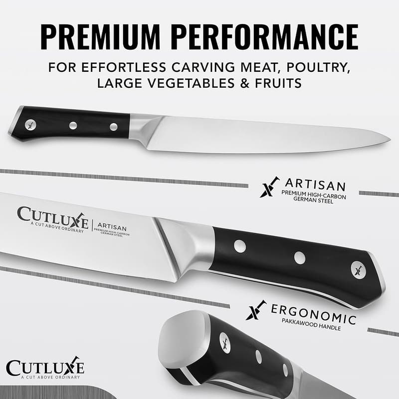 Premium German Steel Turkey Carving Knife Set for BBQ & Meat