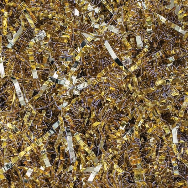 Gold Metallic Crinkle Cut Shred Filler for Gift Wrapping