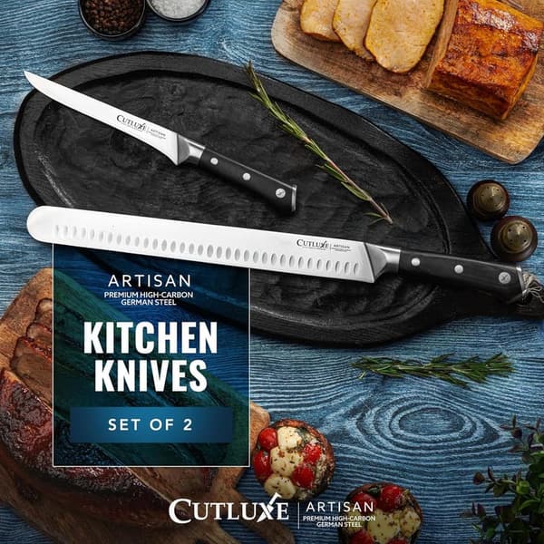 Professional BBQ Carving Knife Set – German Steel, Ergonomic Handles