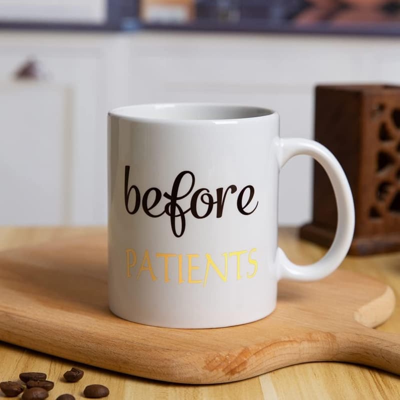 Nurse's Day Gift Set: Black Coffee Mug, Wine Glass & Shot Glass
